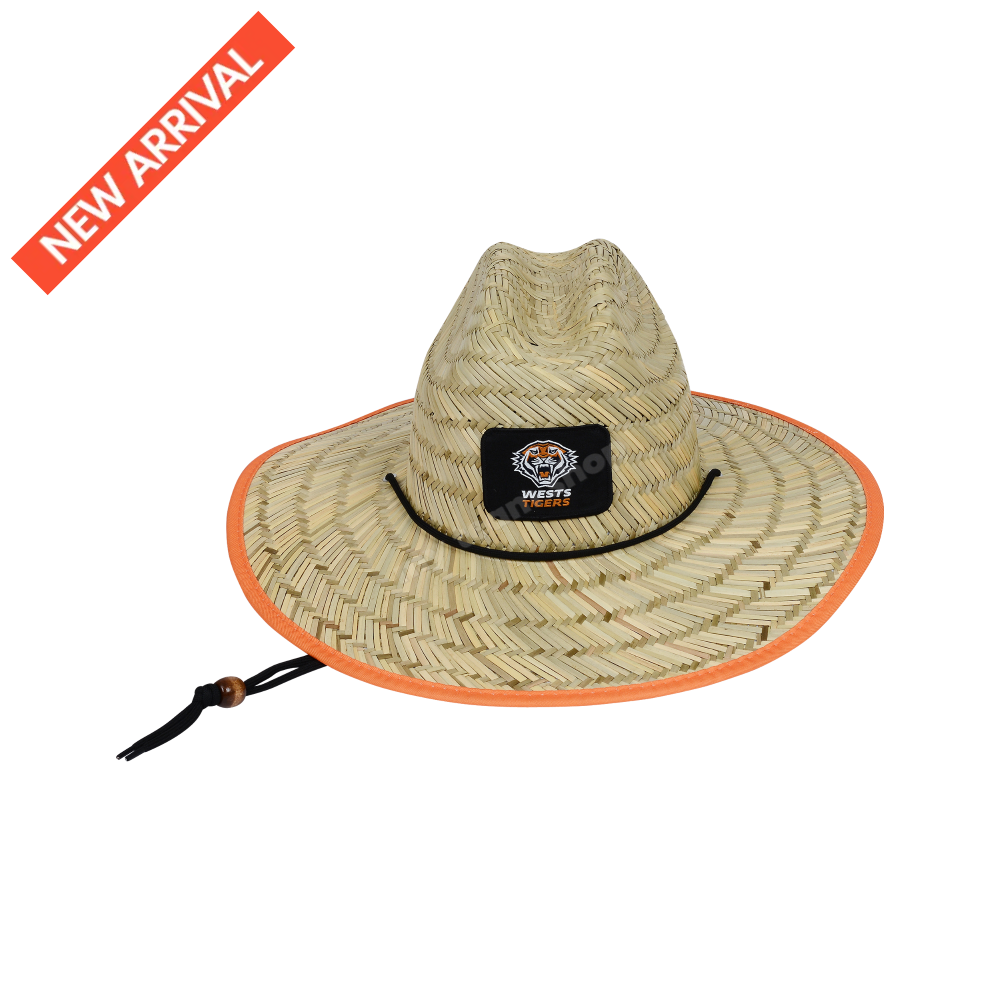 Wests Tigers Nrl Straw Hat Headwear