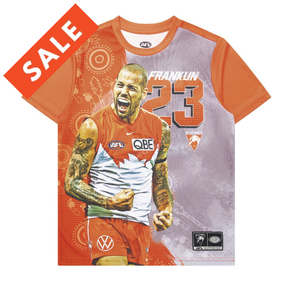 YOUTH LANCE FRANKLIN INDIGENOUS AFL POSTER TEE - My Team Shop