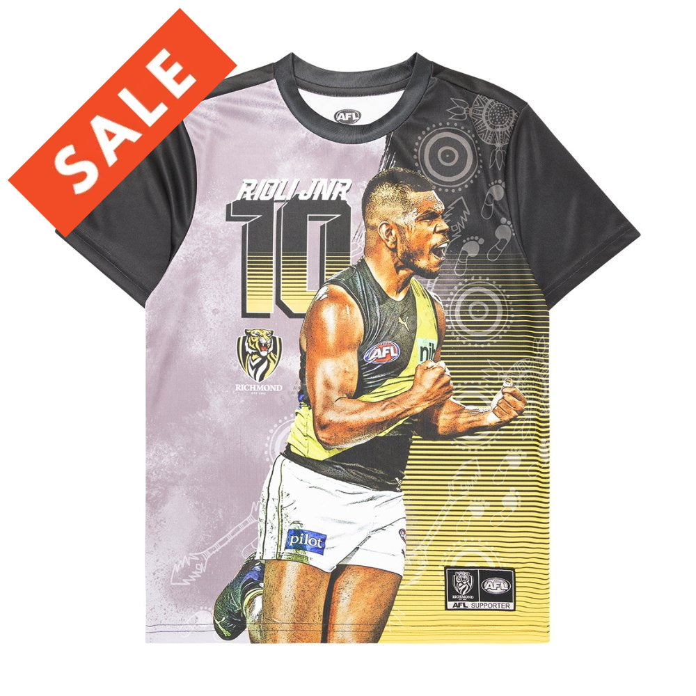 YOUTH MAURICE RIOLI JR INDIGENOUS AFL POSTER TEE - My Team Shop