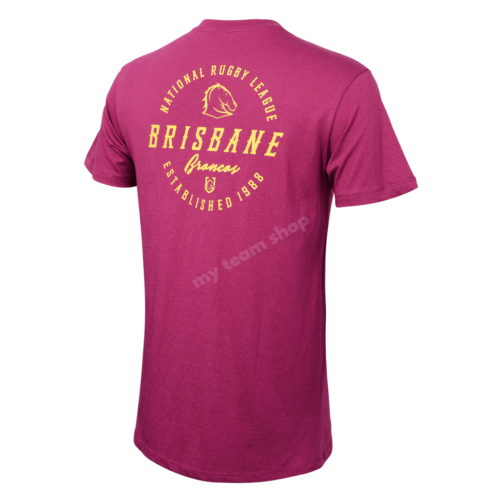 Buy Official Brisbane Broncos NRL Back Print Tee Online – My Team Shop