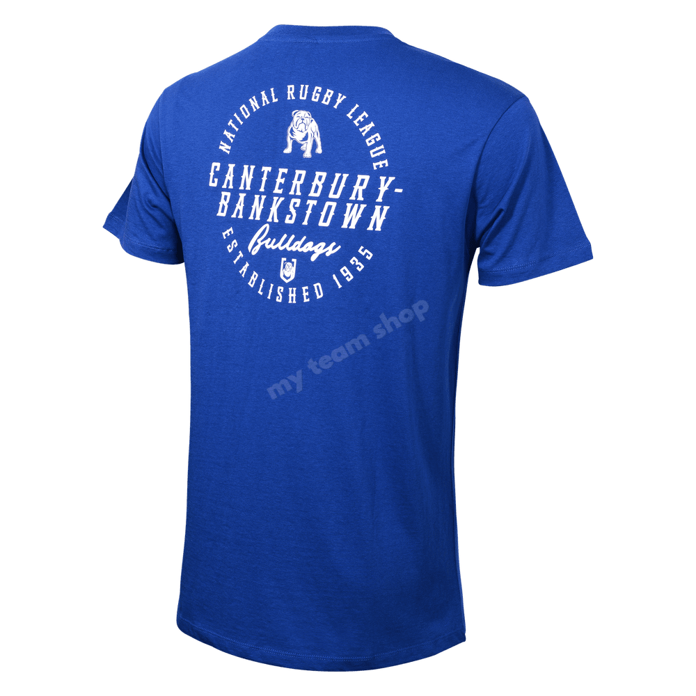 Canterbury-Bankstown Bulldogs NRL Back Print T-Shirt Shirts & Tops