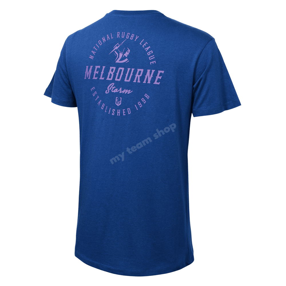 Melbourne Storm NRL Back Print T-Shirt Shirts & Tops