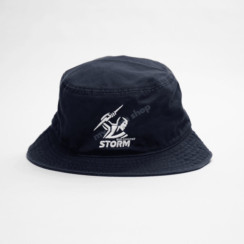 Buy Official Melbourne Storm NRL Twill Bucket Hat – My Team Shop
