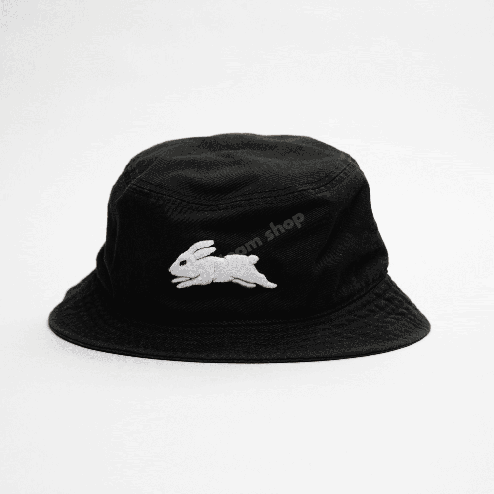 South Sydney Rabbitohs 21 Black Twill Bucket Hat Headwear