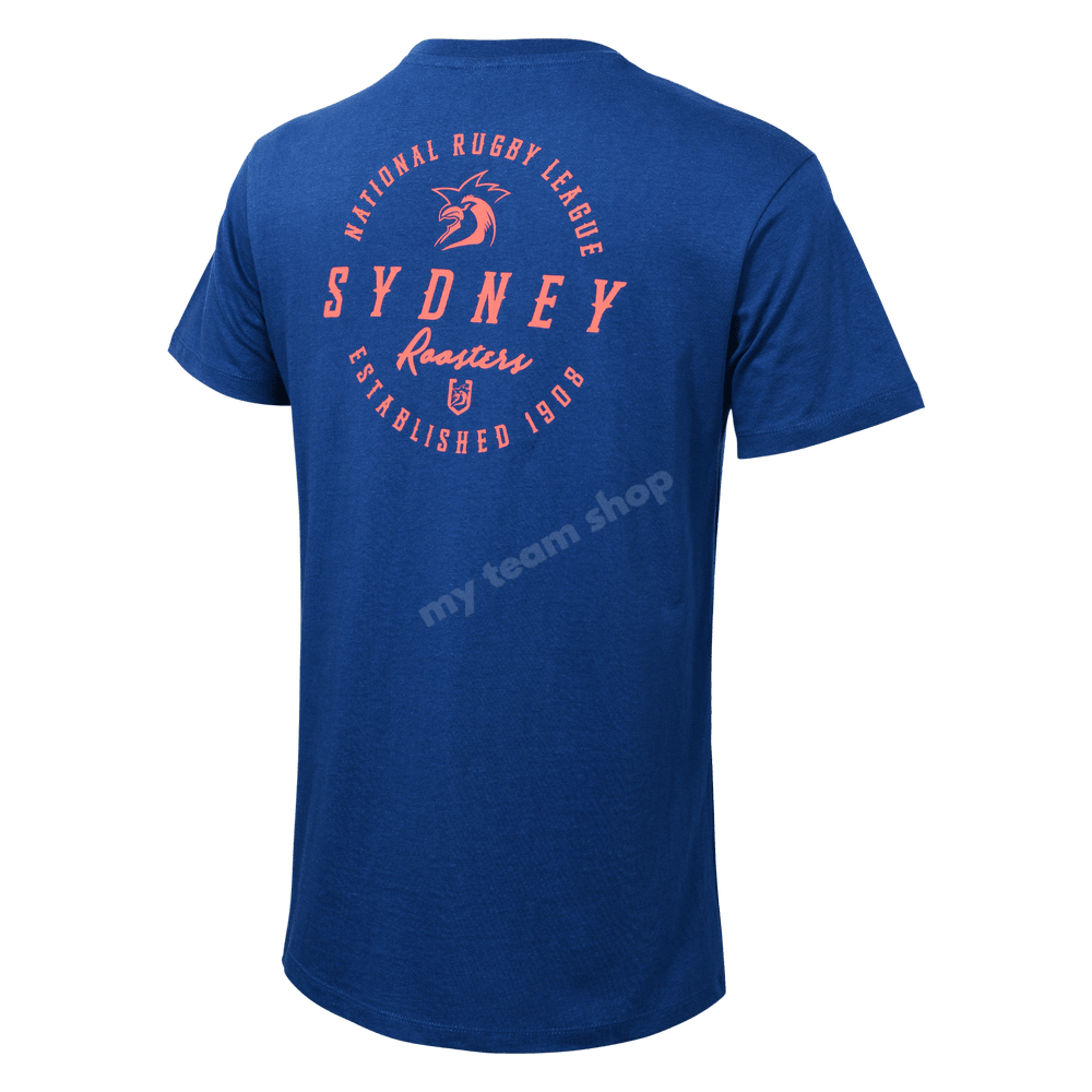 Sydney Roosters NRL Back Print T-Shirt Shirts & Tops